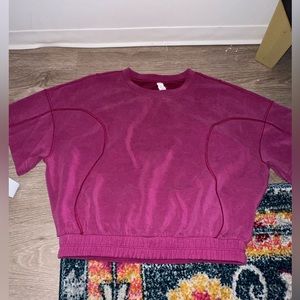 Lululemon Pink Soft Stream Gathered Tee